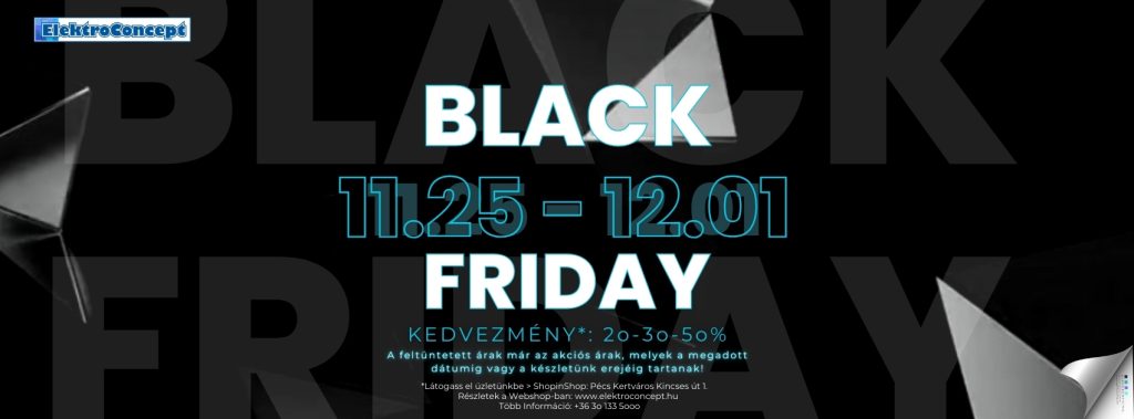 black friday elektroconcept hupécs