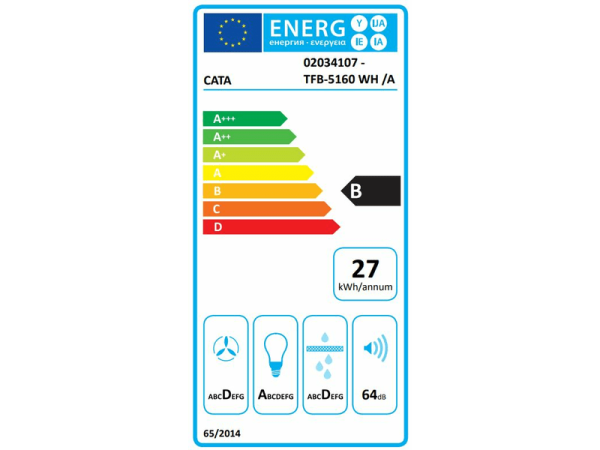 cata tfb 5160 x led beépíthtő teleszkópos páraelszívó 60 cm 600/300m3